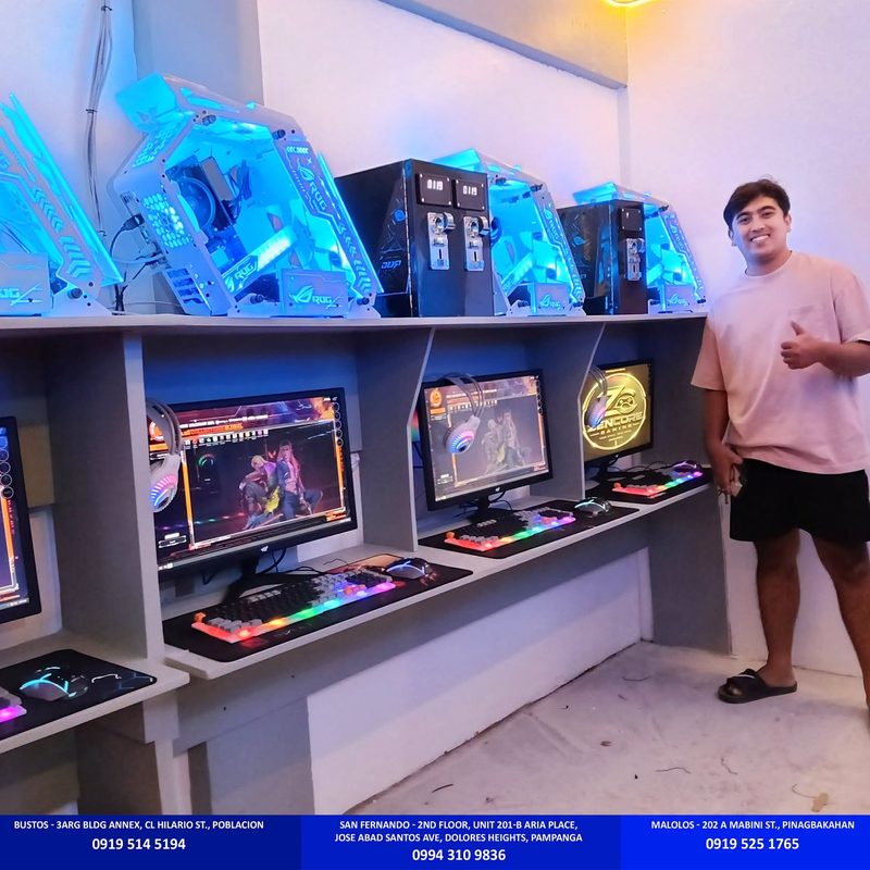 Turnover day — owner with his new RGB café stations