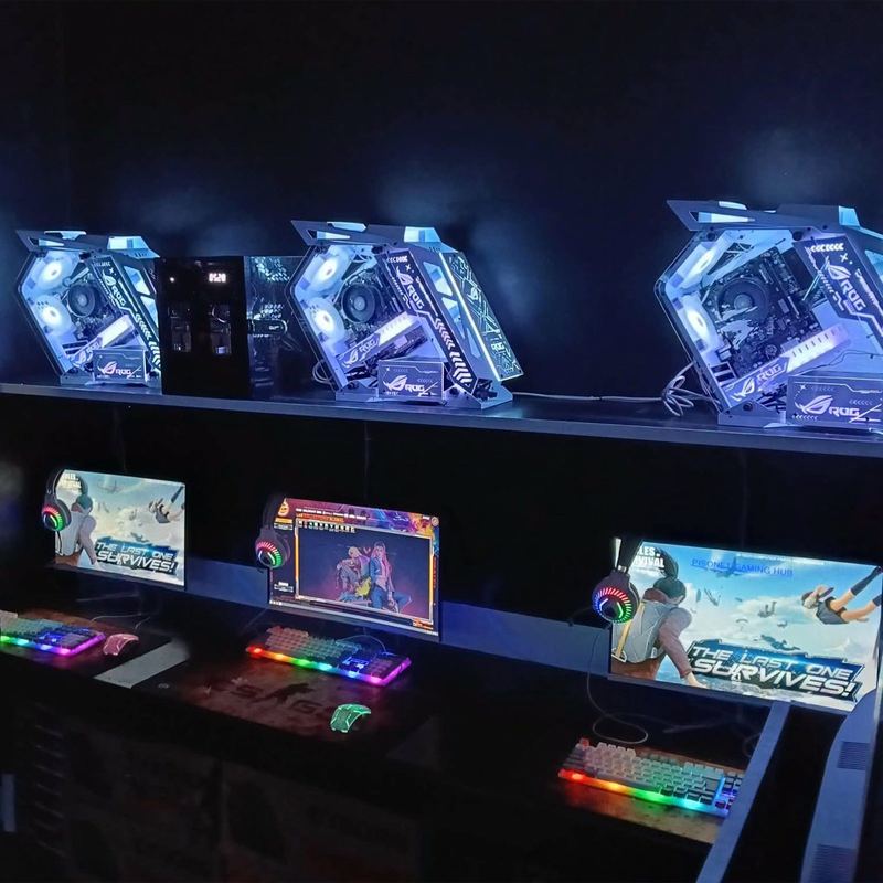 Pisonet stations with coin slots and timers installed